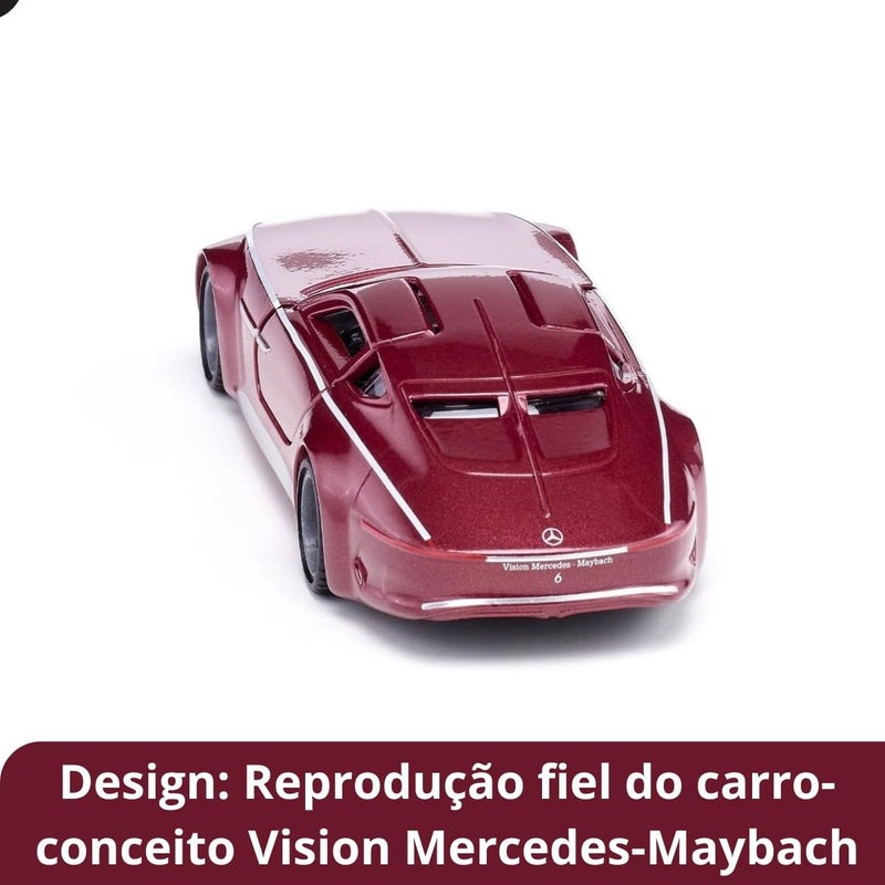 Siku 2357, Vision Mercedes Maybach 6 Grand CoupÃ©, 1:50, Metal/Plastic, Red, Opening hinged Doors, Changeable Wheels - Image 4